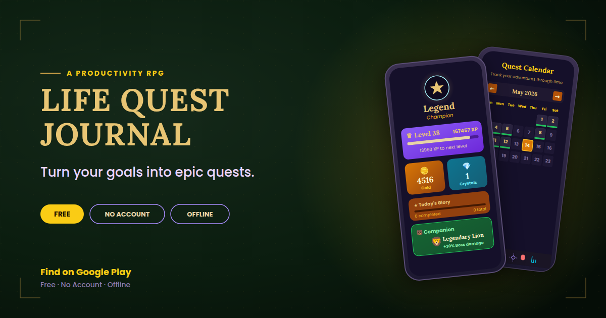 Life Quest Journal hero