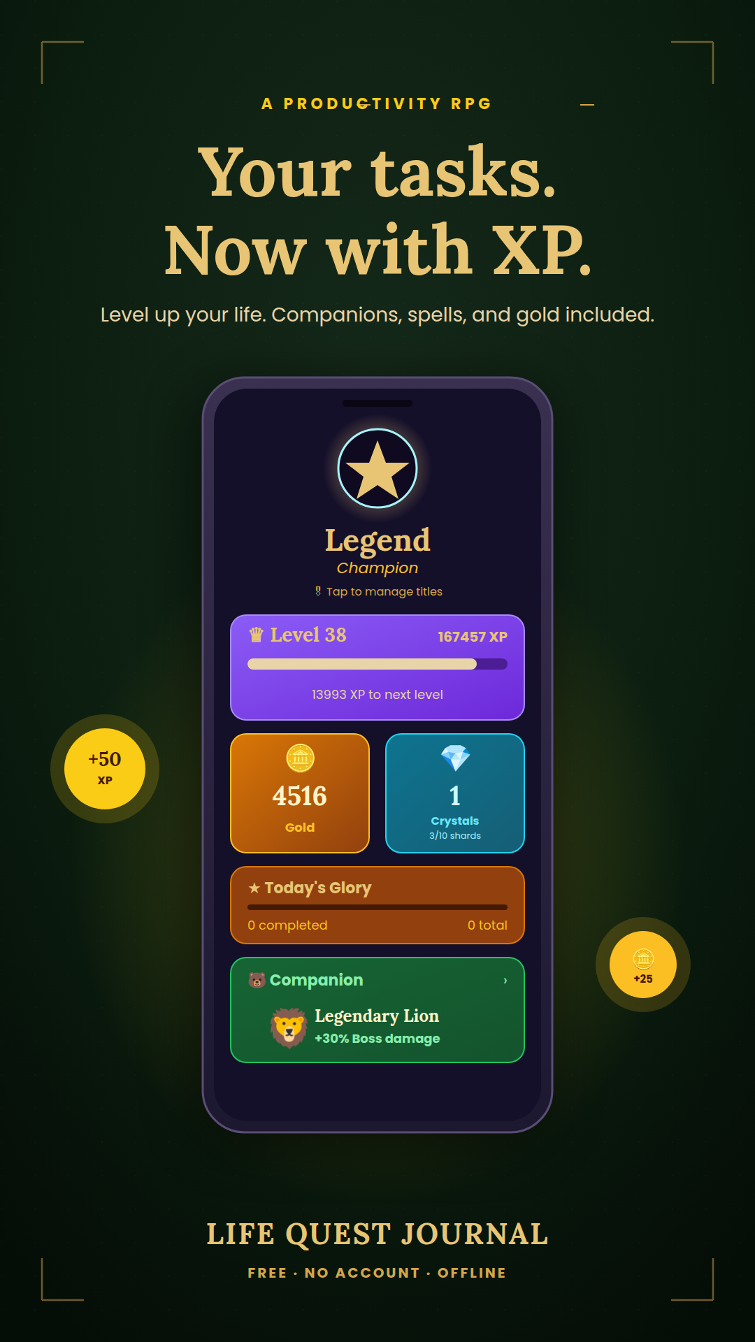 Stats page showing Level 38 Legend